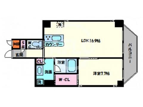 B-PROUD天満橋の間取り|B-PROUD天満橋　間取り