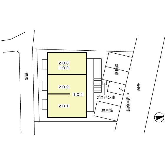セジュール たらが野の駐車場
