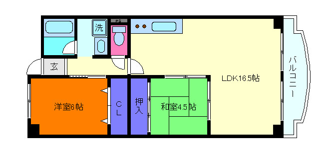 荒神山マンションの間取り