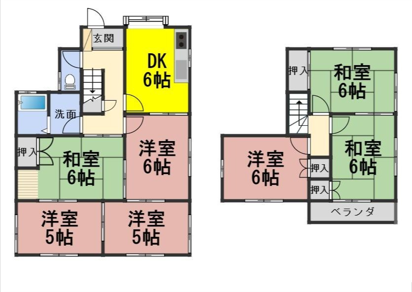 ６６０６５　加納長刀堀三丁目中古の間取り