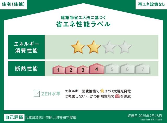 メゾンスズナの省エネ性能ラベル|省エネ性能ラベル