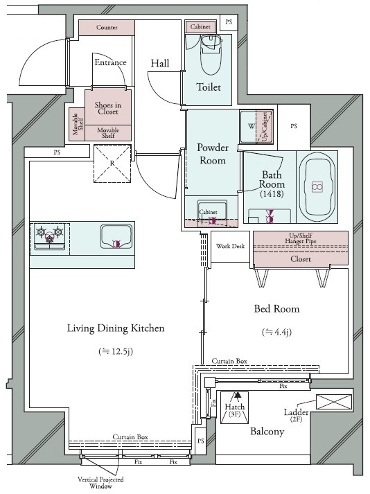 ＧＲＡＮ ＰＡＳＥＯ 広尾の間取り