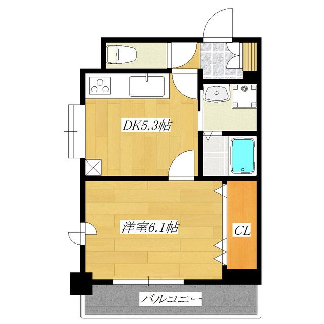サンライズ中十条の間取り|2面採光の角部屋です♪