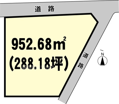 【区画図】 | 結城市小田林385-2貸地