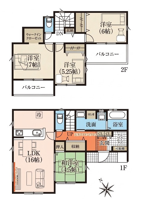 【新築住宅】深谷市上野台2期 全2棟の間取り