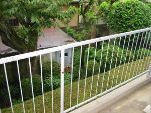 グリーンフラットのバルコニー