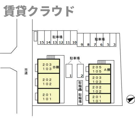 コモドカーサ　Ａの区画図