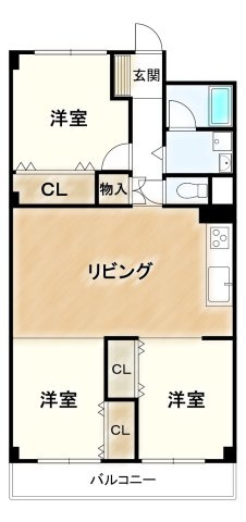 日商岩井鳴海ハイツの間取り
