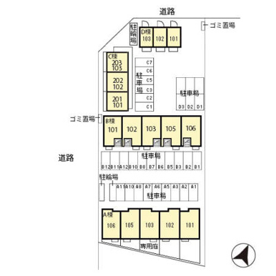 【区画図】 | グランディパレス Ｄ