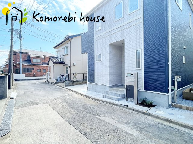 北本市二ツ家4丁目　新築一戸建て　ブルーミングガーデン　01の前面道路含む現地写真|撮影：'26/02/20