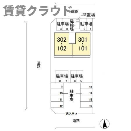 クレールコートの区画図