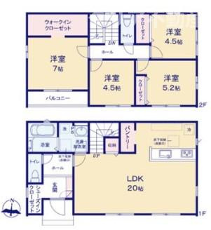 【間取り】 | 前橋市前箱田町１期　2号棟