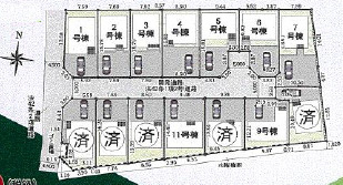 平塚市南金目第18Ⅱ期　新築戸建　全7棟4号棟の区画図