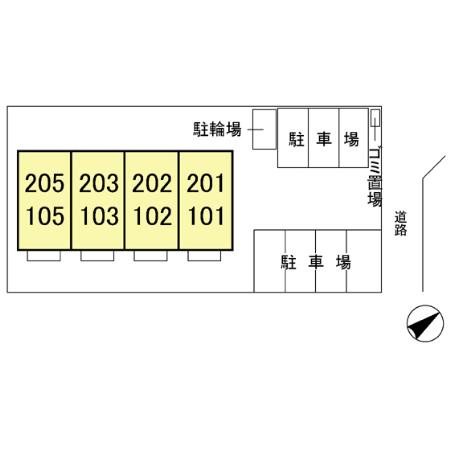 イオソレーユ　Ⅰの区画図