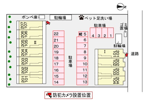 アンジュ東原Ⅱの区画図