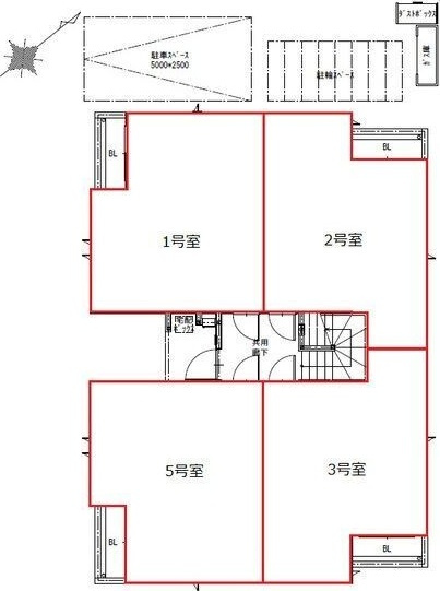 Grandtic Smart 山王の区画図|おしゃれな外観です
