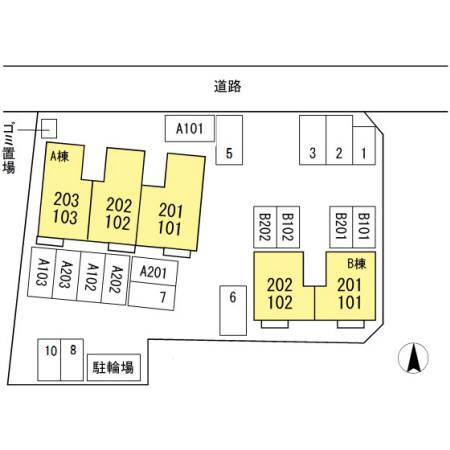 メゾン・シャルム A棟の区画図