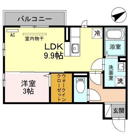 柏崎市松波３丁目のアパートの間取り