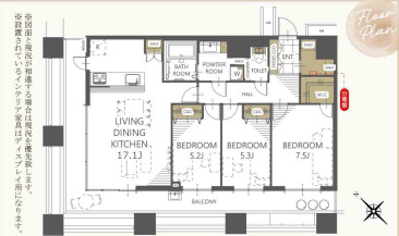 【間取り】 | 門司ミッドエア（C-26）