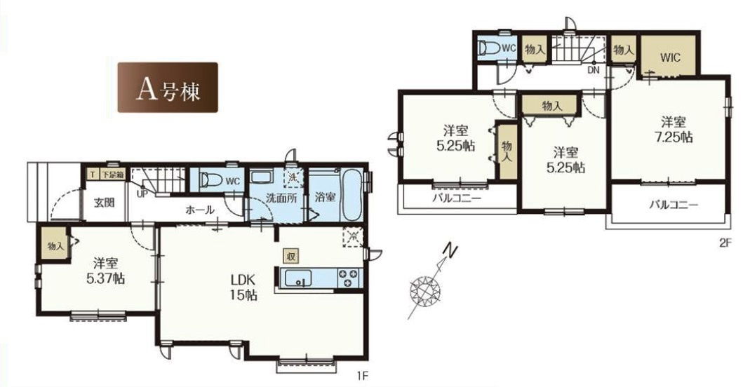 東村山市秋津町3丁目・全4棟　新築一戸建　A号棟　