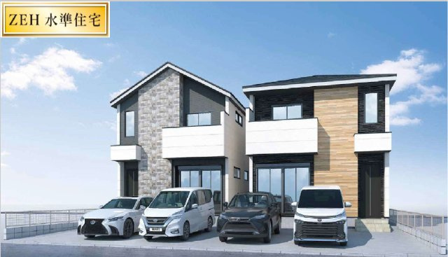 川越市岸町の完成予想図|外観の完成予想図です