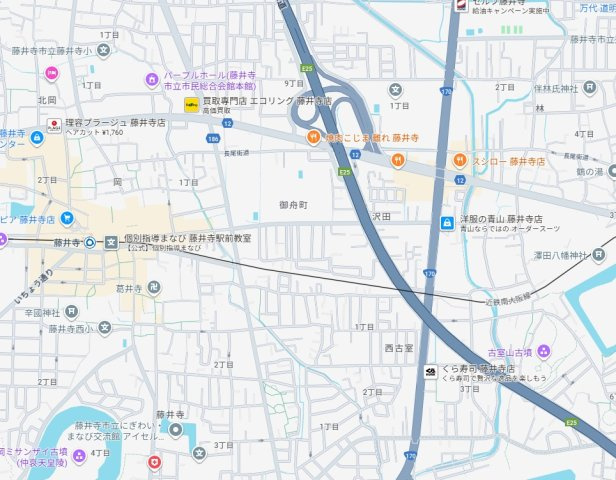 藤井寺市東藤井寺町　新築一戸建ての地図