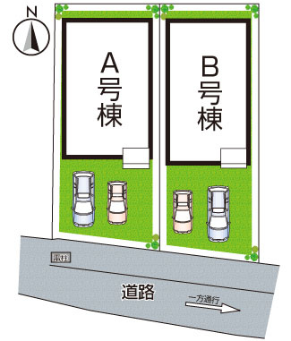 藤井寺市東藤井寺町　新築一戸建ての区画図|全２区画