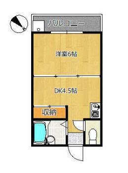 光生ハイツ　バストイレ別　管理費0　駅近の間取り