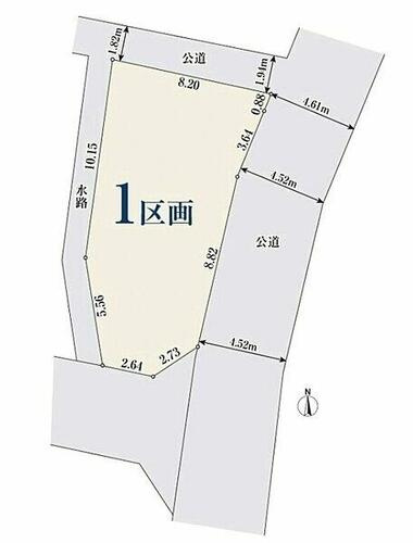 神奈川県横浜市泉区白百合１丁目の売地の区画図