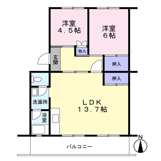 【間取り】 | 第一小野ハイツA号