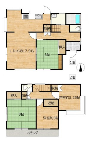 【間取り】 | 東松山市旗立台　中古戸建