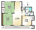 【間取り】 | 3部屋南向きの明るいお部屋♪