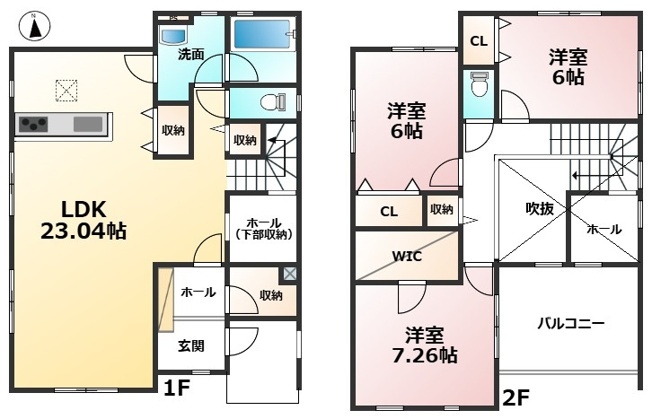 【間取り】 | 福津市津屋崎1丁目戸建