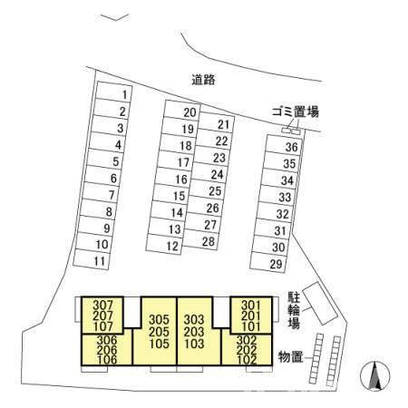 サニーガーデンの区画図
