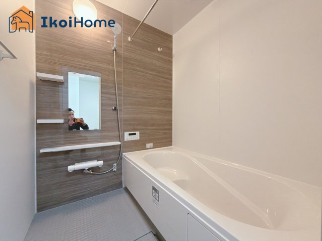 神戸市西区玉津町水谷2期　2号棟　新築戸建の浴室|【ホームページに現地動画掲載中】●年中無休：当日予約可●1坪タイプの広々したユニットバスになります