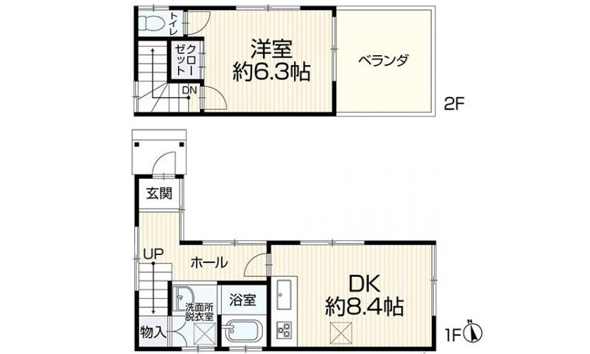 広島市中区吉島新町２丁目　中古一戸建ての間取り