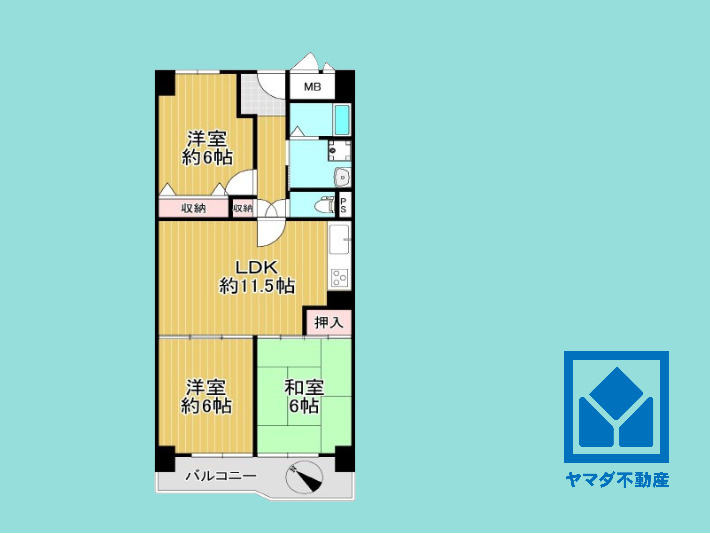 桂川ハイツ5号館の間取り