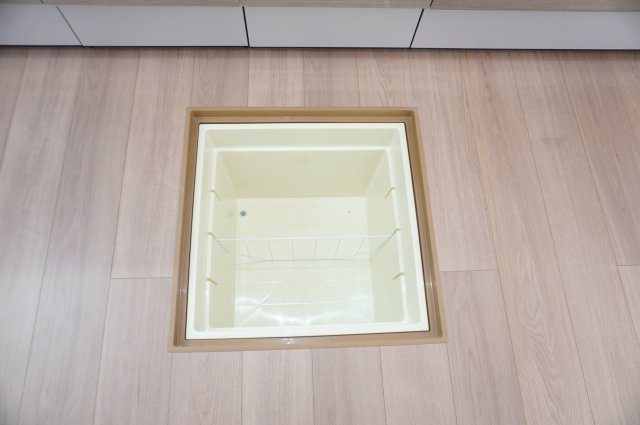 越谷市赤山町２丁目 新築分譲住宅 のキッチン|床下収納