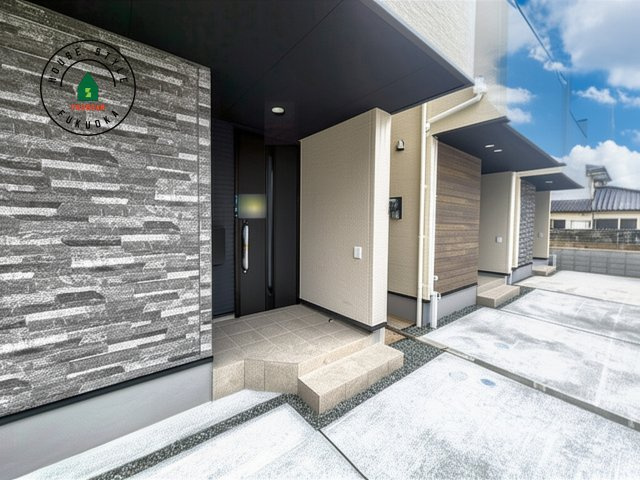 福岡市西区横浜1丁目第5-3棟（1号棟）　の外観：施工例|おでかけの時も帰った時も、「我が家」を最初に感じでもらえる素敵な空間に。