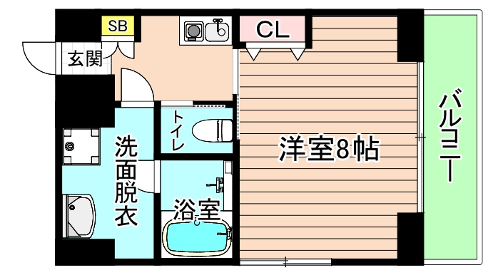 大阪市城東区中央２丁目の賃貸マンションの間取り