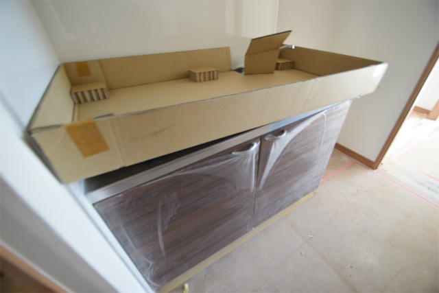 シンシア八番館のキッチン|システムキッチンになる予定です