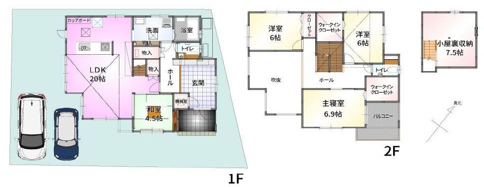 守山市焔魔堂町　新築戸建ての間取り