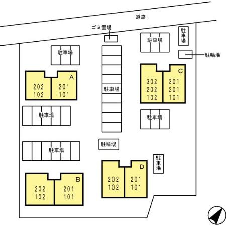 ウィルモア蔵子Dの駐車場