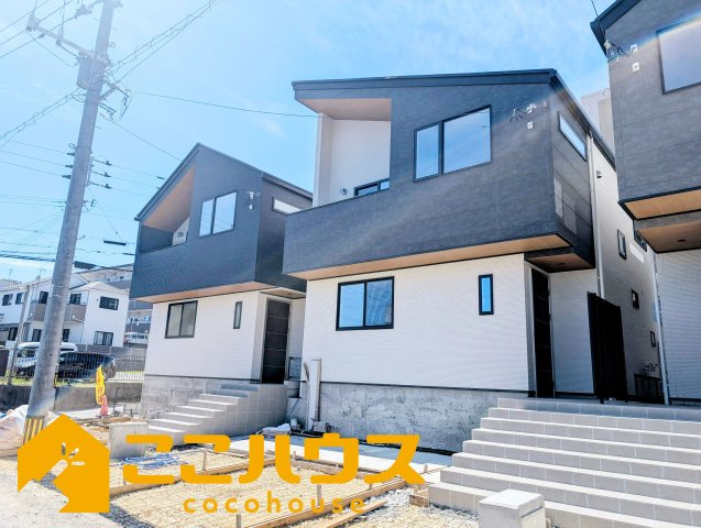 豊見城市名嘉地　新築戸建て　全3棟　2号棟の外観|モダンでおしゃれな外観です♪