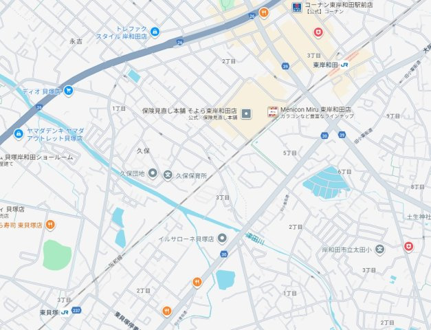 貝塚市久保　第9期　新築一戸建ての地図
