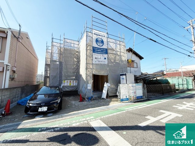 貝塚市久保　第9期　新築一戸建ての外観|現在の進捗状況です！順調に作業進行中、完成が待ち遠しいです！詳細の間取り等、お気軽にお問い合わせください！