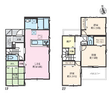 伊勢原市下糟屋2期　新築戸建　全5棟2号棟の間取り