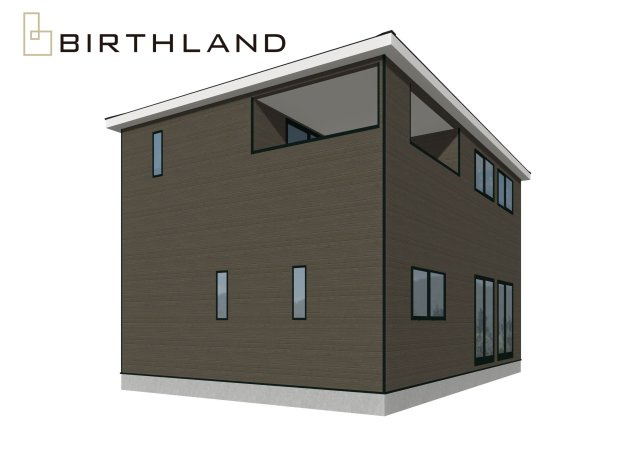 新築戸建・新築建売　中島村滑津二ツ山　滑津小・中島中の外観パース|2号棟　完成予想図