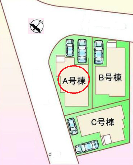 神戸市垂水区南多聞台　新築戸建て　B棟の区画図
