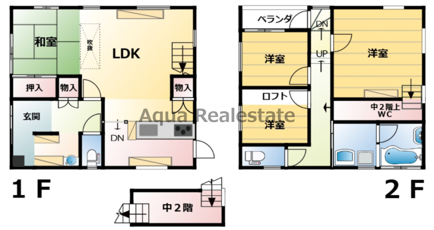 飯山町川原　デザイナーズ住宅の間取り